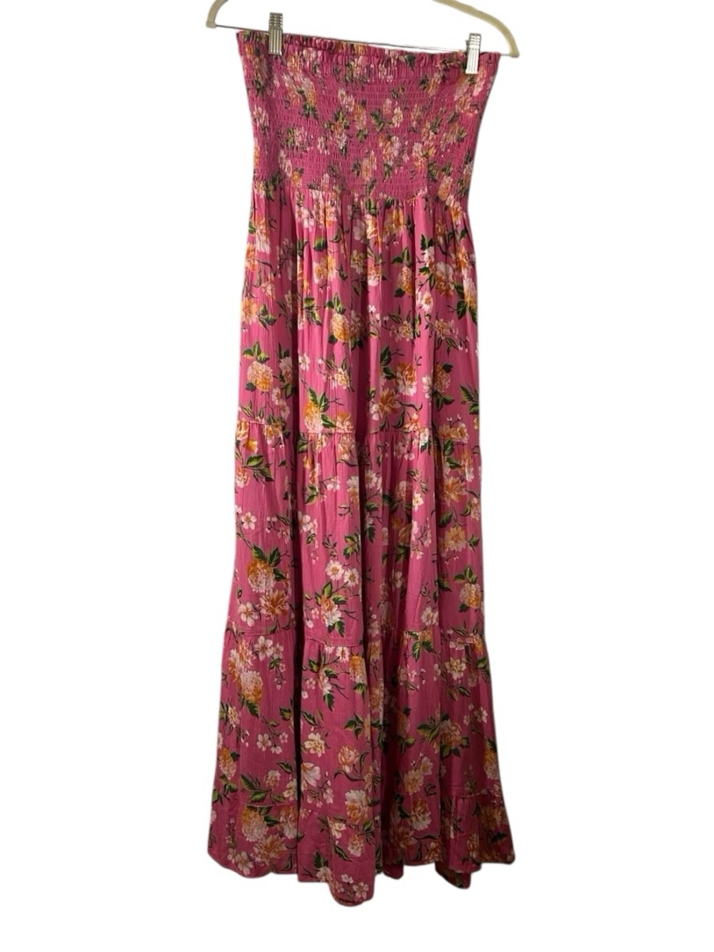 Angie Floral Strapless Maxi Dress